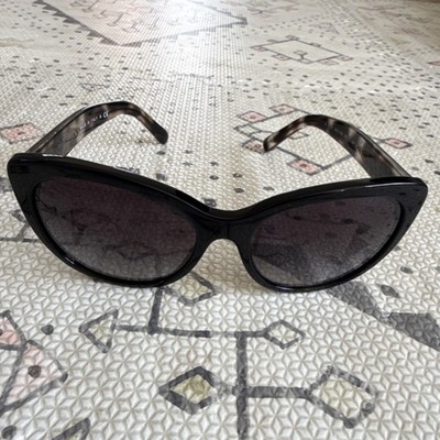 Burberry B 4224 Cat Eye Women's Sunglasses Black Plastic Frame Gray Tinted Lens