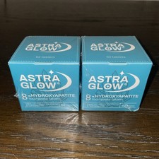 Lot of 2 NEW astra glow 8 hydroxyapatite toothpaste 62 tablets in each box
