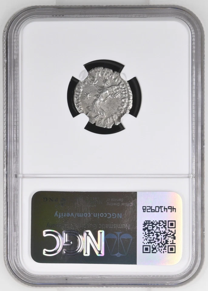 NGC Ch VF Roman AR Denarius Commodus AD177-192 NGC Certificado ELECCIÓN MUY BIEN Foto 2 de 2