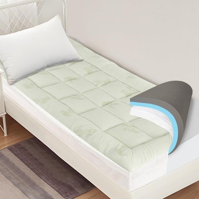 Dual Layer Mattress Topper Twin XL College Dorm Room Essentials, 4.5 Inch Coo...