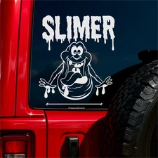 Slimer Ghost Decal Sticker Dripping Font Vinyl Car Window Ghostbusters Art