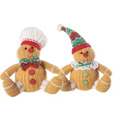 Crochet Christmas Gingermen Ornament for Valentines Birthday Present,