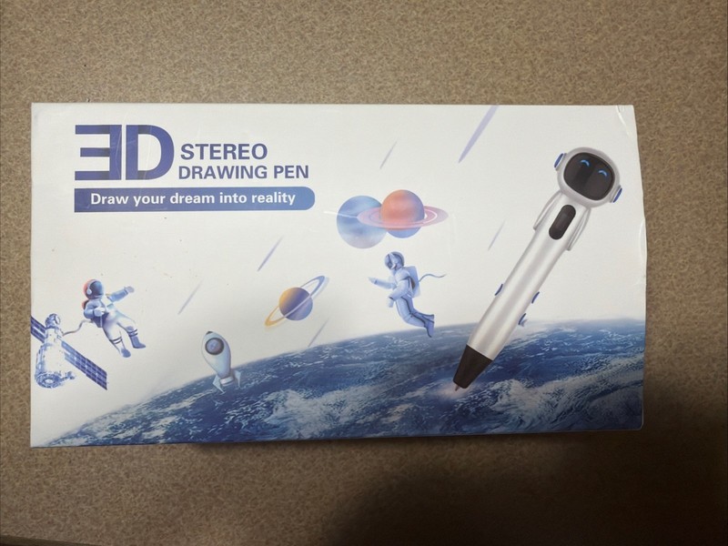 3D Stereo Drawing Printing Pen S8 Kit PLA Filament US Plug (White)