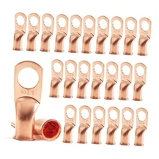 Pcs 4 AWG 3/8 Heavy Duty Battery Cable Ends 4 4 AWG - 3/8"(M10) Ring 25 Gold