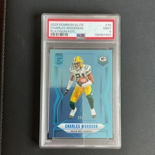 Panini 2025 Donruss Elite Charles Woodson #39 FOTL Platinum /3 PSA 9 Packers