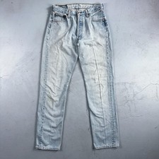 Levis 501 Vintage 90s USA XX Straight Leg Jeans Blue Light Wash 30x32 Act 28x30
