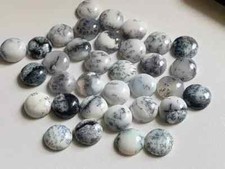 AAA+ Natural Dendrite opal Cabochon Round Shape Loose Gemstone