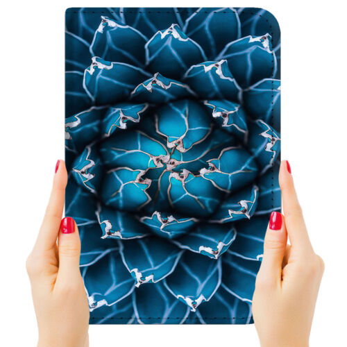 ( For iPad Air, Air 2, 9.7 Inch ) Flip Case Cover PB23769 Blue Flower - Picture 1 of 7
