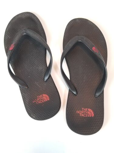 The North Face Men s Black Flip Flops with Red Logo Size M 11/12 - Picture 1 of 5