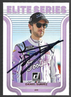 2023 Donruss Elite DANIEL SUAREZ hand-signed #E13 Auto NASCAR card