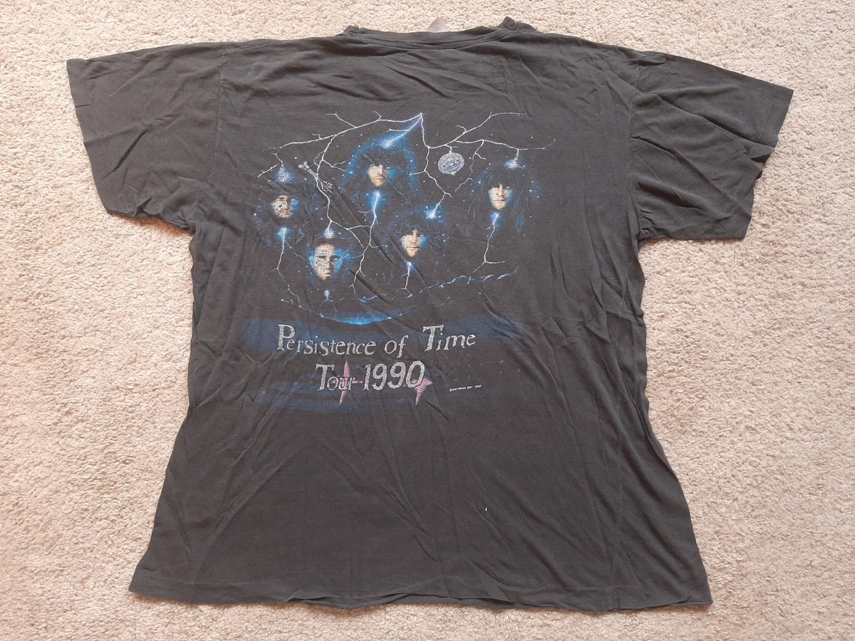 ANTHRAX Persistence of Time Vintage 1990 T Shirt L Tour Thrash