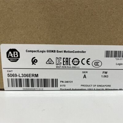 5069-L306ERM New Sealed AB CompactLogix 600KB Enet Motion Controller 5069L306ERM