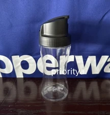 Tupperware Clearly Elegant Oil Bottle dispenser 19 oz / 570mL Black New