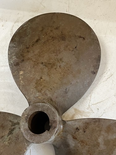 Vintage Brass Boat Propeller 15RH10 Grand Rapids Mich 9 65 With Tapered Shaft - Picture 10 of 12