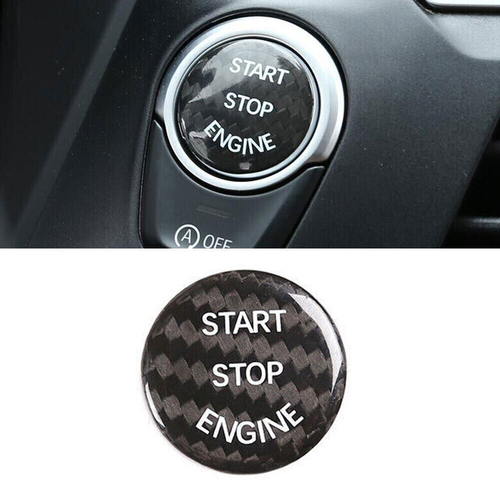 For BMW 5 Series 2004-2010 Dry Carbon Fiber One-Click Startup Switch Frame Cover