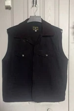 Wyoming TradersBlackConcealed Carry Vest Men’s L Suede & Brown Corduroy Collar