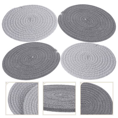  4PCS Pan Protectors Nicht rutschrunde, gewebte Topfschützer gewebte