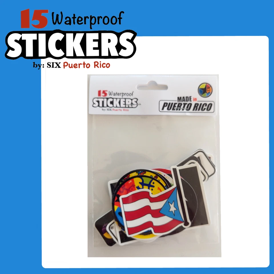 15 Puerto Rico Waterproof Vinyl Stickers (Size 2 Inches Plus ) - Image 2 of 3