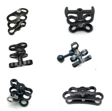 Aluminum 1-inch diameter Underwater Ball Joint Dive Light Camera Arm Clamp
