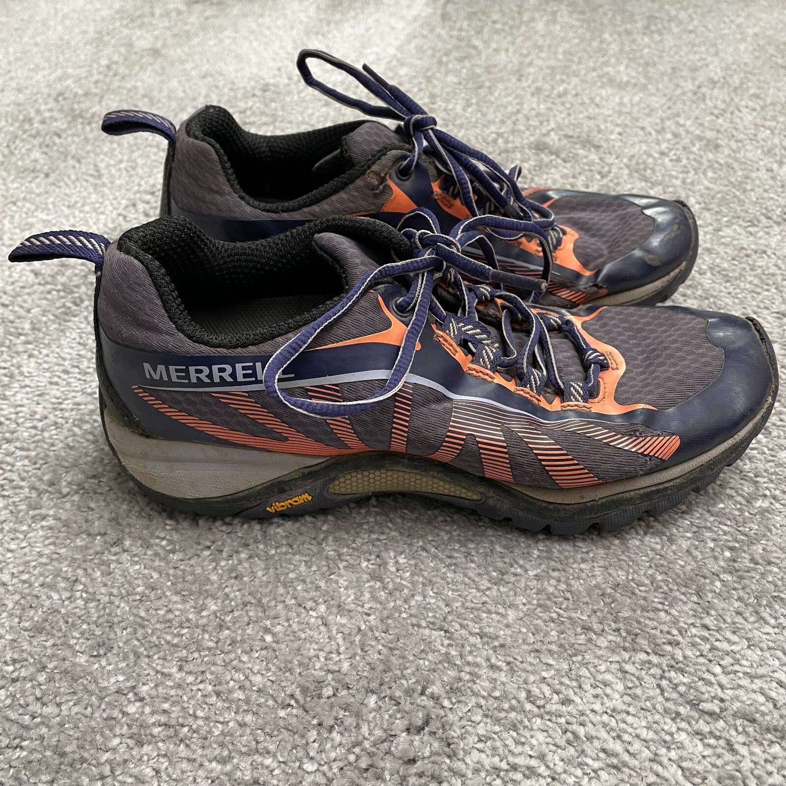 Merrell Astral Aura scarpe da trekking trail sneakers donna US 5 5 UK 3 blu arancione