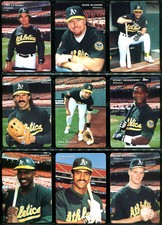 1994 Mothers Cookies OAKLAND A'S Team Set ECKERSLEY RICKEY HENDERSON MCGWIRE