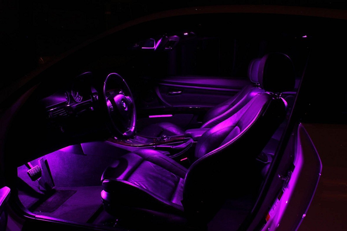 11-Piece Fuchsia Purple LED Interior Light Kit For 2015 Dodge Challenger - Full Interior Upgrade