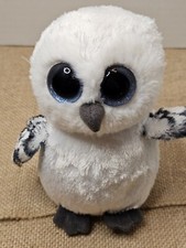 Ty  Retired Spells Snowy Owl Beanie Boo Blue Glittery Eyes
