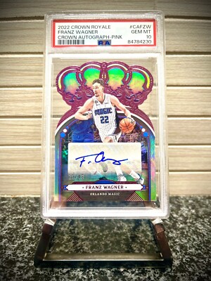 2022 Panini Crown Royale FRANZ WAGNER Pink Auto /49 PSA 10 GEM MINT #CAFZW POP 1