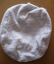 Primark Early Days Grey / White Striped Flat Cap. 0 - 6 months. BNWOT.