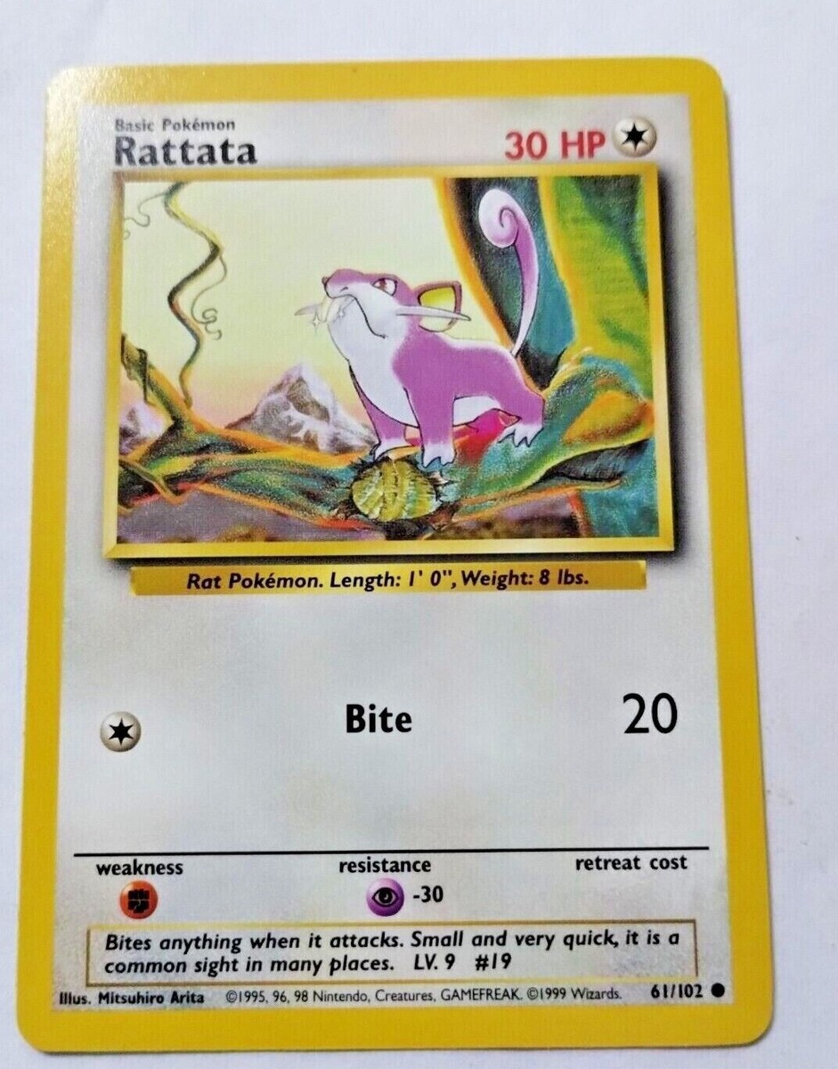 Pokémon TCG Rattata Base Set 89/130 Regular Unlimited Common