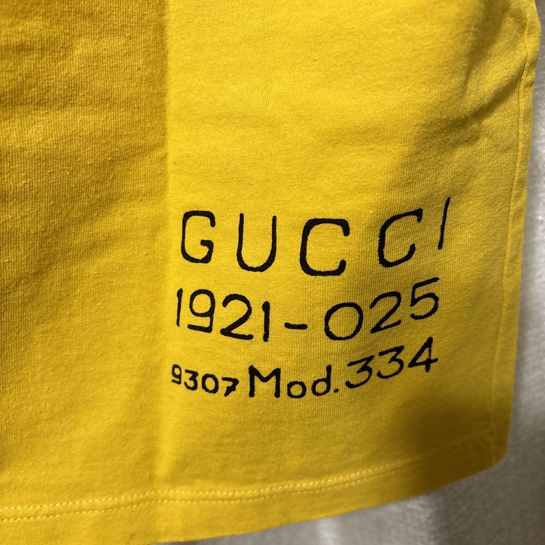 GUCCI Yellow T-shirt 1921-025 F/S from Japan | eBay