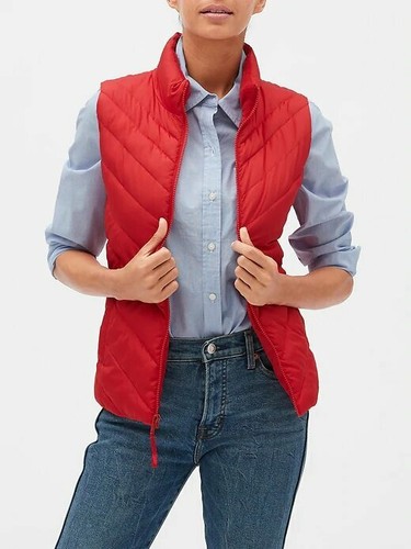 Gap Factory Puffer Vest - Red - Waistcoats