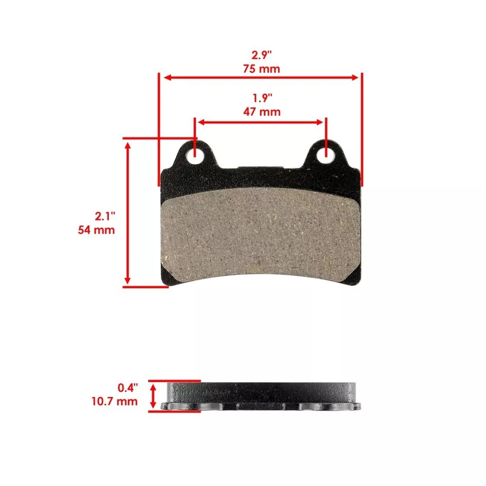 Pastillas de freno delanteras traseras Caltric para Yamaha XVZ1300 Venture Royale 1300 1986-1993 Foto 3 de 4