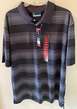 PGA Tour 3 Button Men's Polo Golf Shirt Size XL Caviar New With Tags