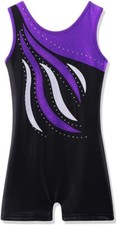 BAOHULU Leotard for Toddler Girls Gymnastics Shorts Sparkle Embroidery Tank...