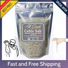 All Goods 5Oz Coarse, Hand Harvested Celtic Salt Organic 82 Minerals Coarse,  Fr