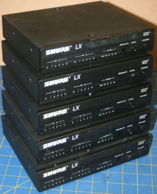 Bulk of 5 SHURE LX LX4 MARCAD DIVERSITY Wireless Receiver AS IS Parts
