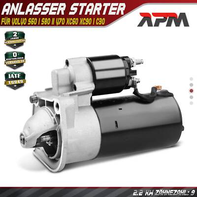 Anlasser Starter 2,5 KW 9 Zähnez. für Volvo S60 I S80 II V70 II XC60 XC90 I C30