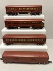American Flyer O Gauge Tuscan Passenger Car Set 492; 495; 496 & 497