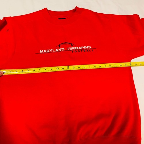 Maryland Terrapins Football Red Crewneck Sweatshirt – Pro Player – Size M - Picture 6 of 7