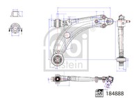 Febi Querlenker Vorne Rechts 16,6/21 Mm FüR DS 7 Citroen C4 Grand Picasso II