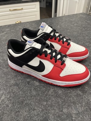 Nike Dunk Low EMB NBA 75th Anniversary Chicago DD3363-100 Sail Black Chile  Red | eBay