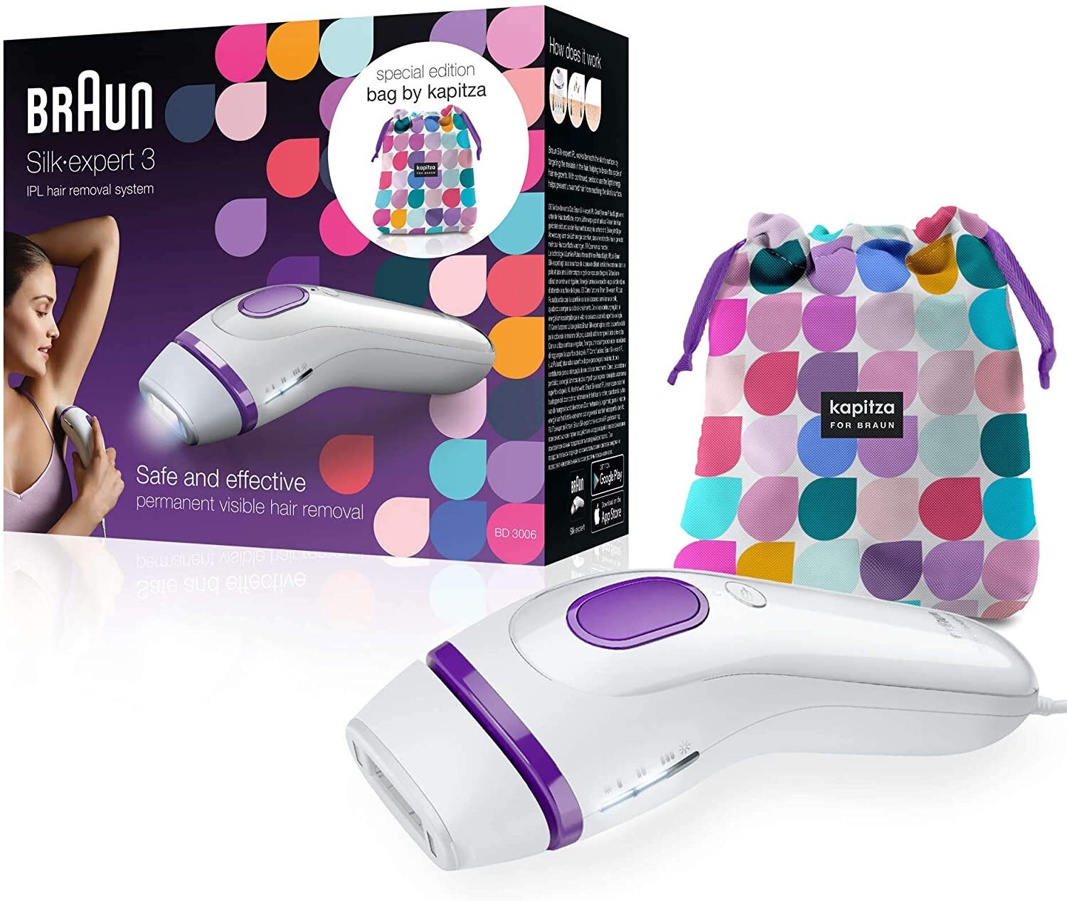 Braun Silk expert 3 IPL Hair removal laser - Bd 3006 Body & face