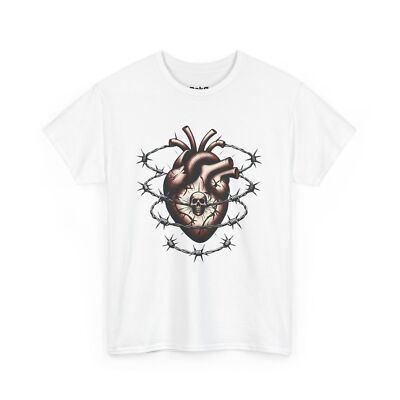 Adult T Shirt American Traditional Tattoo Style Severed Heart