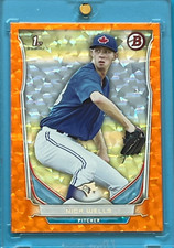 2014 BOWMAN DRAFT - ORANGE ICE REFRACTOR - NICK WELLS (RC) #DP89 Serial #d 13/25