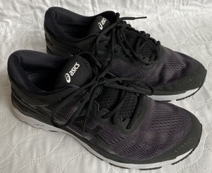 gel kayano 24 black phantom white