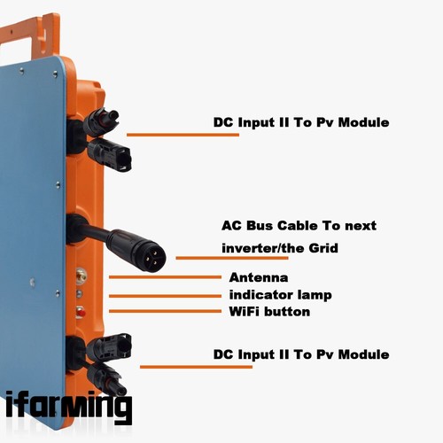 Solar Grid Micro Wechselrichter MPPT Intelligente WiFi Steuerung Fernbedienung APP Upgrade IP66 - Bild 12 von 76