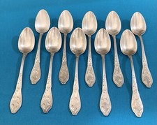 Petites cuillères BOULENGER modèle CACAO métal argenté ART NOUVEAU 14cm