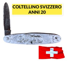 💛COLTELLO SVIZZERO ANTICO⭐️ANNI 20⭐️LAVORATO A MANO⭐RARISSIMO COLTELLINO💛