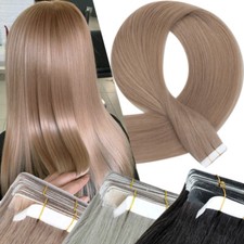 80PCS Real Thick Seamless Tape in Remy Human Hair Extensions Invisible Skin Weft